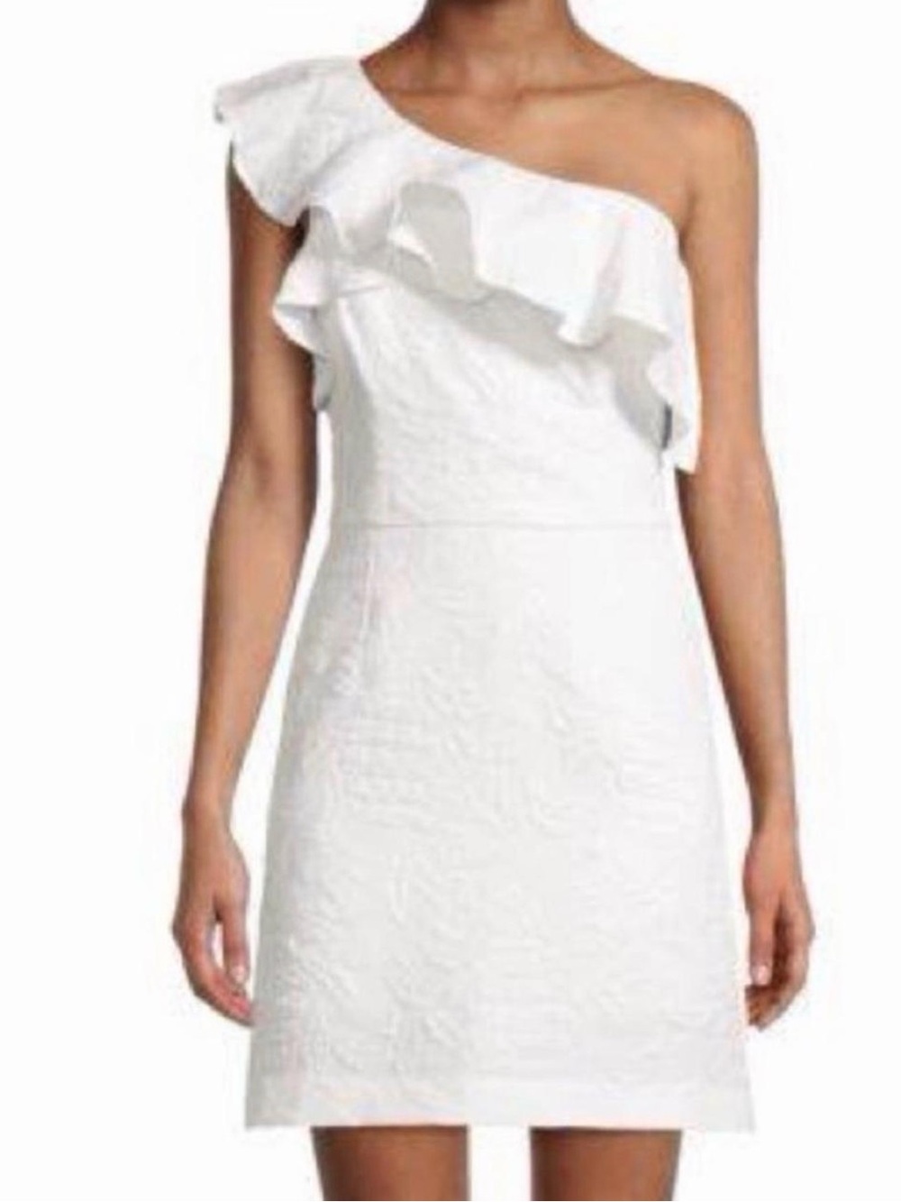 NWT Lilly Pulitzer Kimpton White One Shoulder Romper Dress Size 10 Bridal